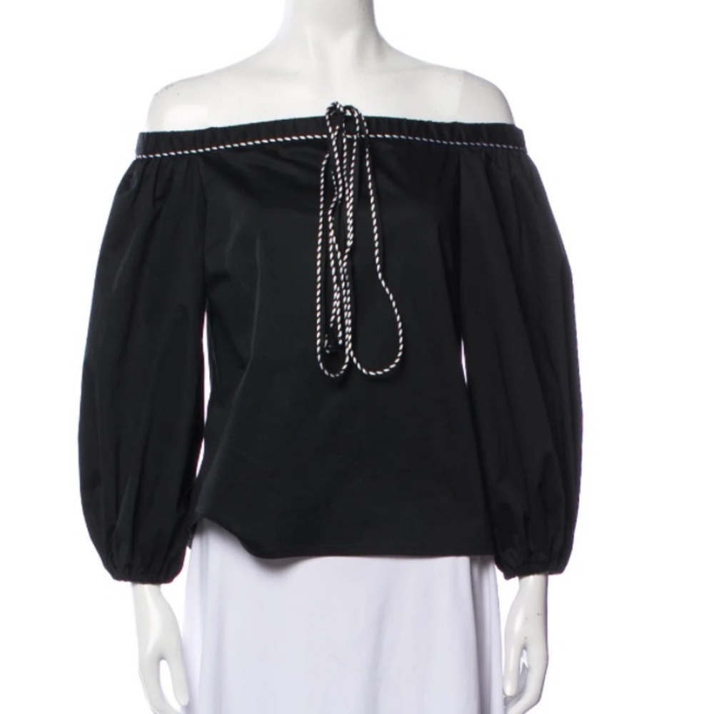 Alexis off shoulder black 3/4 sleeve blouse